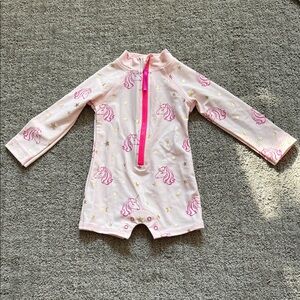 Egg by Susan Lazar Pink Unicorn Baby Rashguard